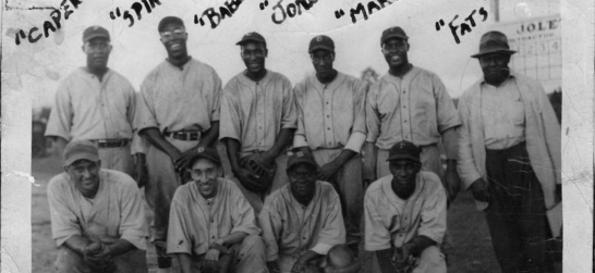 a photo of members of the negro leagues